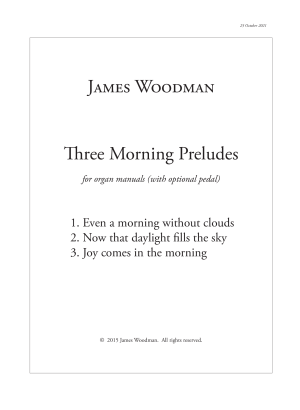 Three Morning Preludes: 3. Now that day light fills the sky Cover