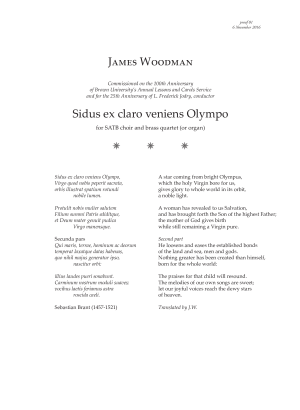 Sidus ex claro Olympo Cover